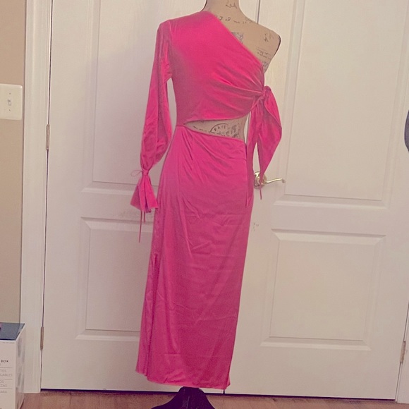 NEW without Tags SILK MAISON Pink Palace Silk Dress - Picture 9 of 11